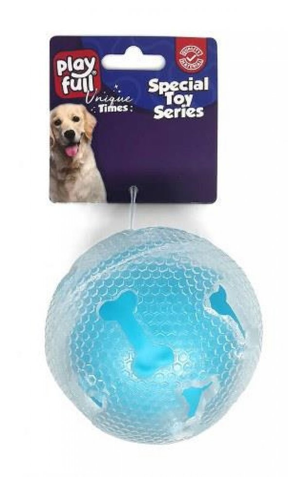 Playfull Kemik Desenli Kauçuk Köpek Oyuncağı 7,5 Cm - 2