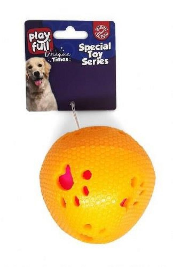 Playfull Öten Pati Desenli Plastik Top Köpek Oyuncağı 7,5 Cm - 2