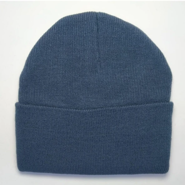 Katlamalı Renkli Bere Basic Düzrenk Bere  SARI Battal Standart - Resim 4