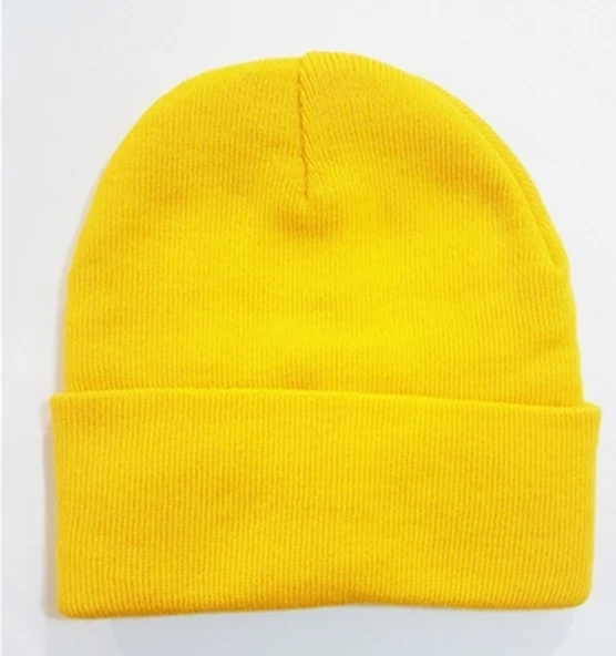 Katlamalı Renkli Bere Basic Düzrenk Bere  Fuşya Battal Standart - Resim 9