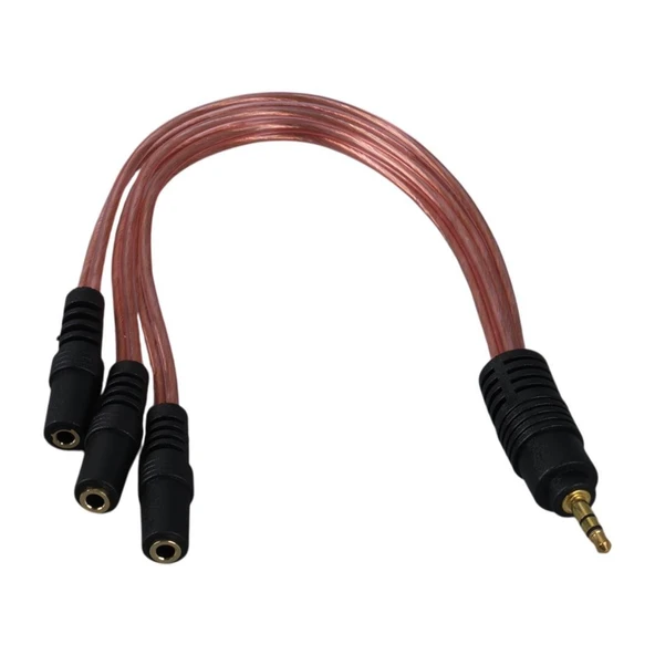POWERMASTER 3.5 MM STEREO ERKEK/3 X 3.5 MM STEREO DİŞİ 5+1 KABLO - 3