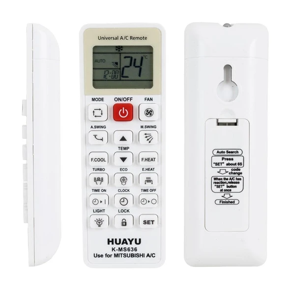 HUAYU KK K-MS636 MITSUBISHI UNIVERSAL AKILLI KLİMA KUMANDASI - 3