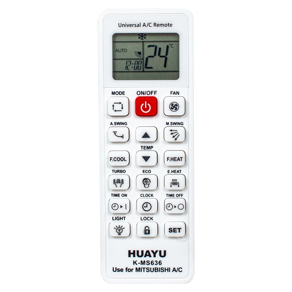 HUAYU KK K-MS636 MITSUBISHI UNIVERSAL AKILLI KLİMA KUMANDASI - 2