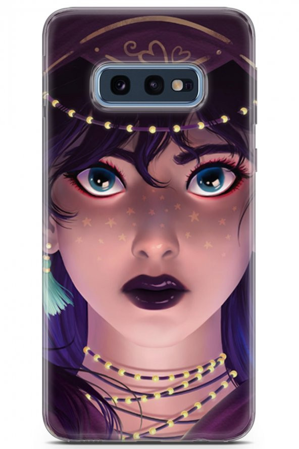 Samsung Galaxy S10e Kılıf Seri Anime 23 Hint Anime Telefon Kabı Mor