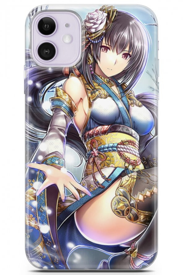 Apple iPhone 11 Kılıf Seri Anime 19 Kostümlü Kız Tam Koruma Kılıf Kırmızı