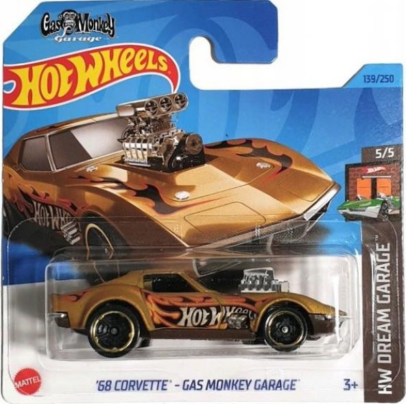 Hot Wheels Tekli Arabalar 68 CORVETTE GAS MONKEY GARAGE HKH23