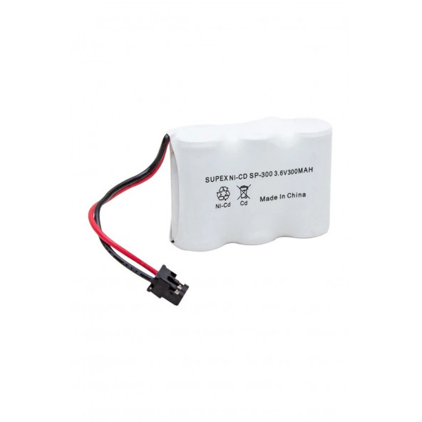 SUPEX SP-300 NI-CD 3LÜ KISA AÇIK 3.6 VOLT 300 MAH TELSİZ TELEFON PİLİ