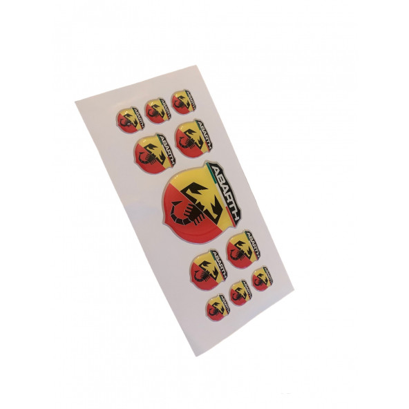 ABARTH LOGOLU DAMLA STICKER TAKIM (11 PARÇA) ürün görseli