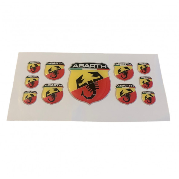 ABARTH LOGOLU DAMLA STICKER TAKIM (11 PARÇA) - Resim 4