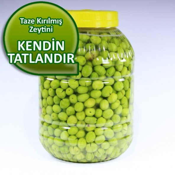 Kendin Tatlandır Ham Yeşil Zeytin (Küçük Çekirdekli) 3 kg