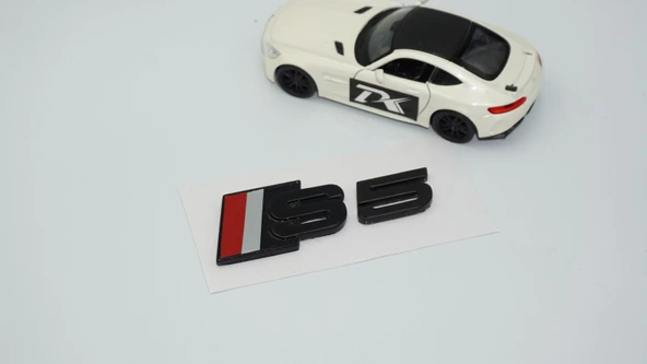DK Tuning S5 Siyah Gri Kırmızı Bagaj Logo Audi İle Uyumlu - 3