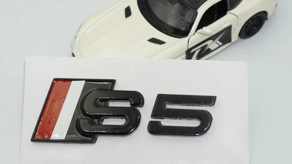DK Tuning S5 Siyah Gri Kırmızı Bagaj Logo Audi İle Uyumlu - 4