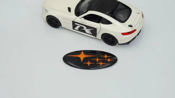 DK Tuning Direksiyon Siyah Turuncu Amblem Logo Arma Subaru İle Uyumlu - 4