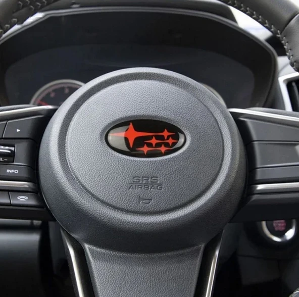 DK Tuning Direksiyon Siyah Turuncu Amblem Logo Arma Subaru İle Uyumlu