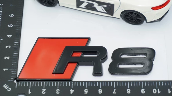 DK Tuning R8 Bagaj Siyah 3M 3D Yazı Logo Audi İle Uyumlu - 2
