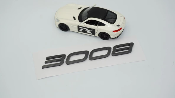 DK Tuning Peugeot Yeni 3008 Bagaj 3M 3D Koyu Gri ABS Yazı Logo - 3