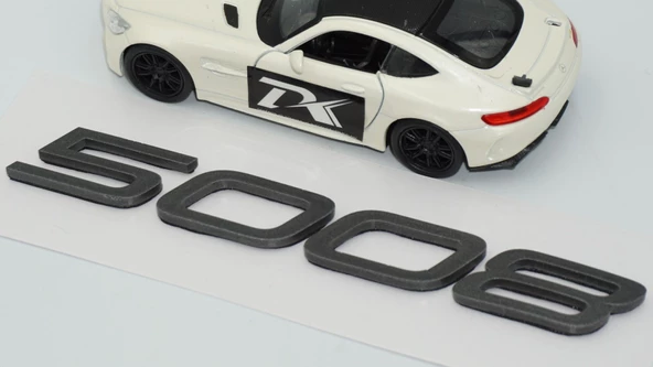 DK Tuning Peugeot Yeni 5008 Bagaj 3M 3D Koyu Gri ABS Yazı Logo - 5