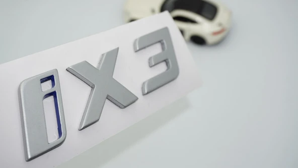 DK Tuning Yeni iX3 Bagaj Gri Mavi ABS Yazı Logo Bmw İle Uyumlu ürün görseli