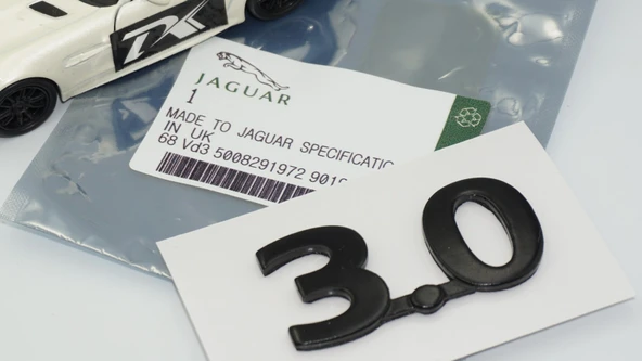 DK Tuning 3.0 Bagaj Siyah Yazı Logo 2001 2010 Jaguar İle Uyumlu - Resim 5