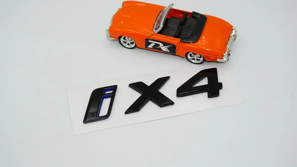 DK Tuning Yeni iX4 Bagaj Siyah Mavi ABS Yazı Logo Bmw İle Uyumlu - Resim 4