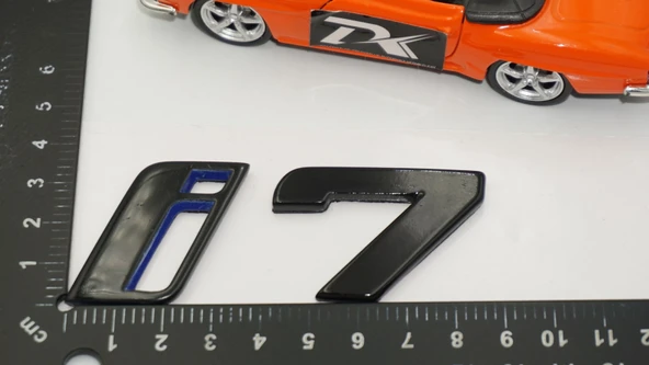 DK Tuning Yeni i7 Bagaj Siyah Mavi ABS Yazı Logo Bmw İle Uyumlu ürün görseli