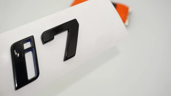 DK Tuning Yeni i7 Bagaj Siyah Mavi ABS Yazı Logo Bmw İle Uyumlu - Resim 5