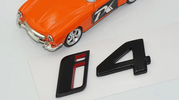DK Tuning i4 Bagaj Siyah Kırmızı ABS 3M 3D Yazı Logo Bmw İle Uyumlu - 5