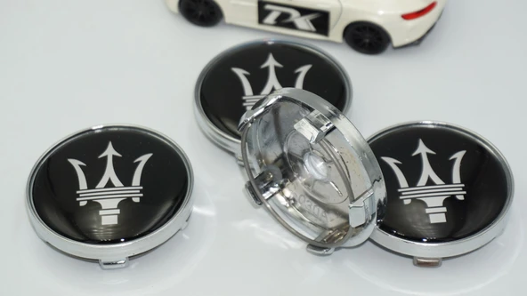 DK Tuning Maserati Siyah Jant Göbeği Kapak Seti 60mm - 3