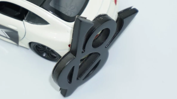 DK Tuning V8 Bagaj 3M 3D Siyah ABS Yazı Logo Arma - 4