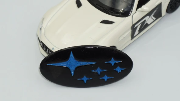 DK Tuning Direksiyon Siyah Mavi Amblem Logo Arma Subaru İle Uyumlu - 5
