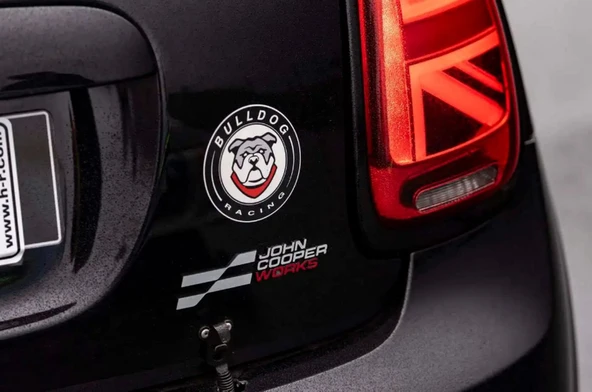 DK Tuning Mini John Cooper Works Bagaj Beyaz Siyah Yazı Logo Arma - Resim 3