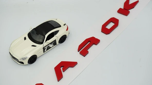 DK Tuning VW Volkswagen Amarok Ön Kaput Kırmızı ABS Yazı Logo Amblem - 3