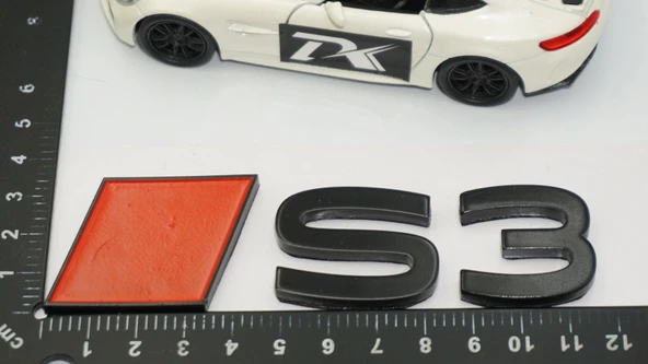 DK Tuning S3 2025+ Bagaj Kırmızı Siyah 3M Yazı Logo Audi İle Uyumlu - 3