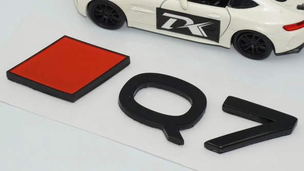 DK Tuning Q7 2025+ Bagaj Kırmızı Siyah 3M Yazı Logo Audi İle Uyumlu - 3