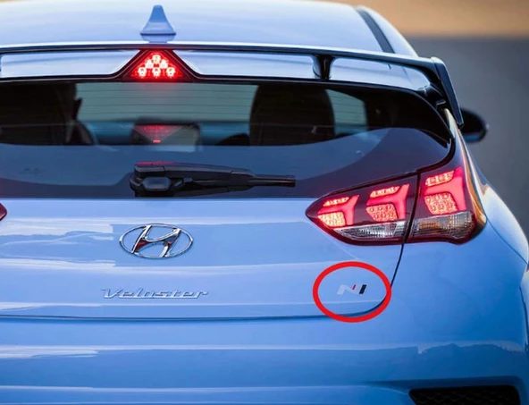 DK Tuning Hyundai N Line Bagaj 3M 3D Gri Beyaz Logo Amblem Rozet - 3