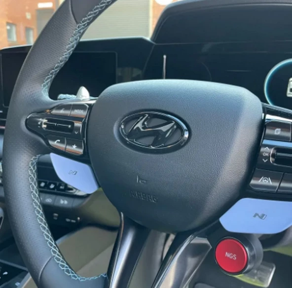 DK Tuning Tuning Hyundai Direksiyon Göbeği Siyah Logo 5,5 Cm - 3