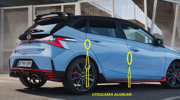 DK Tuning Hyundai N Line Logo Kapı Kenarı Koruma Damla Desen Arma - Resim 3