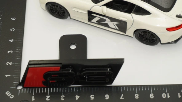 DK Tuning S3 Siyah Kırmızı Ön Panjur Logo Arma Audi İle Uyumlu - Resim 2