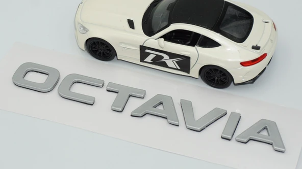 DK Tuning Octavia Yeni Nesil Bagaj Gri Yazı Logo Skoda İle Uyumlu - 5