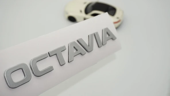 DK Tuning Octavia Yeni Nesil Bagaj Gri Yazı Logo Skoda İle Uyumlu
