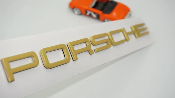 DK Tuning Porsche Bagaj Gold Sarı Renk Yazı Logo Arma ürün görseli