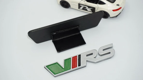 DK Tuning Skoda VRS Ön Panjur Bagaj Gri Yeşil Kırmızı Logo Arma Seti - Resim 5