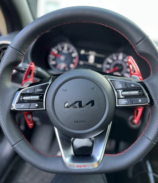 DK Tuning Direksiyon Siyah Logo Amblem Arma Kia ile Uyumlu