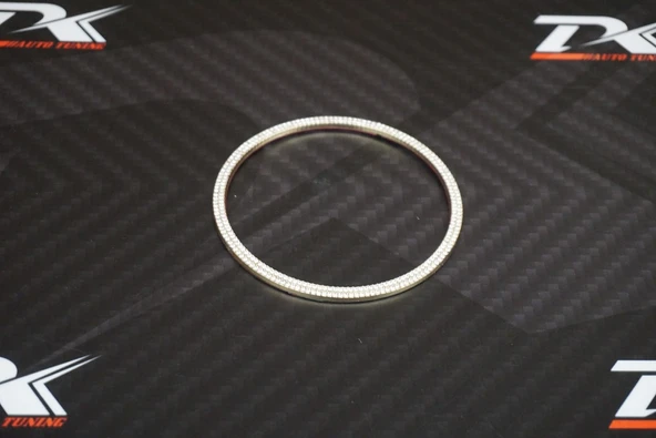 DK Tuning Porsche Direksiyon Logo Kristal Taş Çerçeve Krom Metal - Resim 3