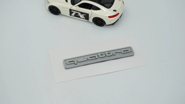 DK Tuning Quattro Gri ABS 3M 3D Bagaj Logo Amblem Audi İle Uyumlu - 3