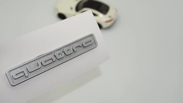 DK Tuning Quattro Gri ABS 3M 3D Bagaj Logo Amblem Audi İle Uyumlu