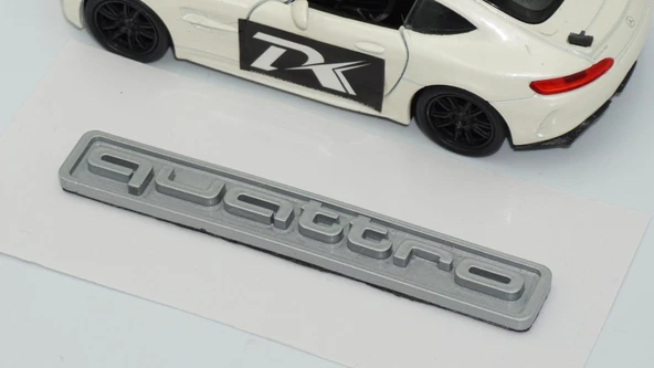 DK Tuning Quattro Gri ABS 3M 3D Bagaj Logo Amblem Audi İle Uyumlu - 4