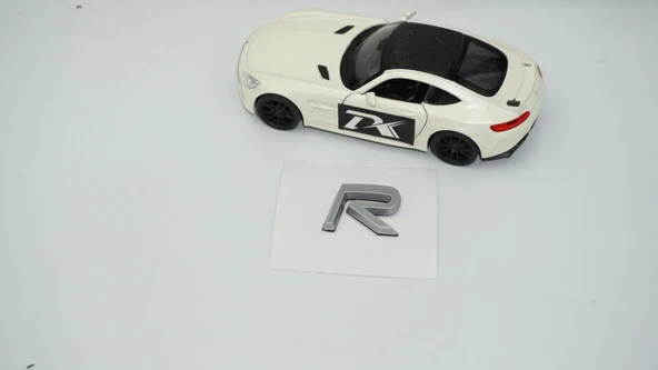 DK Tuning R Rozet Gri 2.2cm Bagaj Yazı Logo Arma Volvo ile Uyumlu - 3