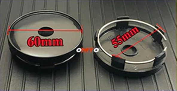 DK Tuning Volkswagen R Line Yeni Nesil Mavi Siyah  Jant Göbeği Kapak Seti 60mm - Resim 6