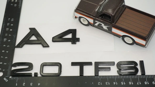 DK Tuning Audi A4 20 TFSi Parlak Siyah ABS Bagaj Yazı Logo Arma - Resim 2